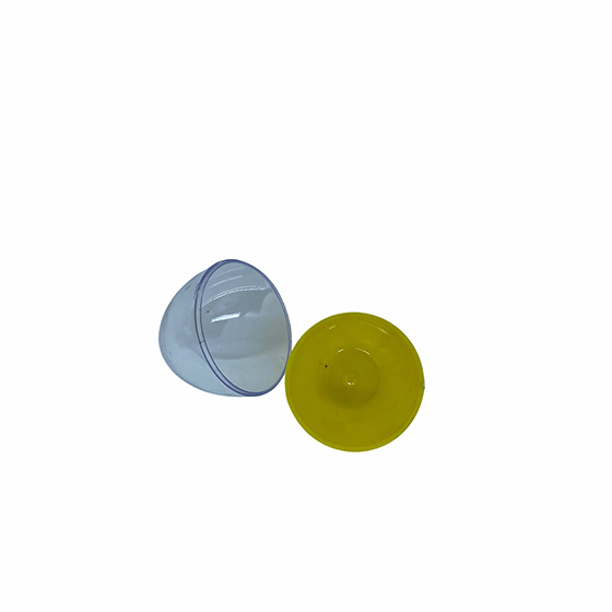 Mini Ovos de Páscoa Plástico 6x4 cm Amarelo com 6 unidades