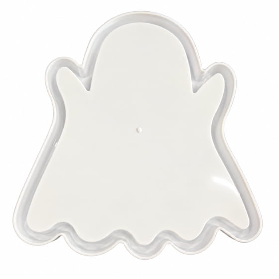 Bandeja Decorativa Fantasminha 23 cm Branca Decoração de Halloween