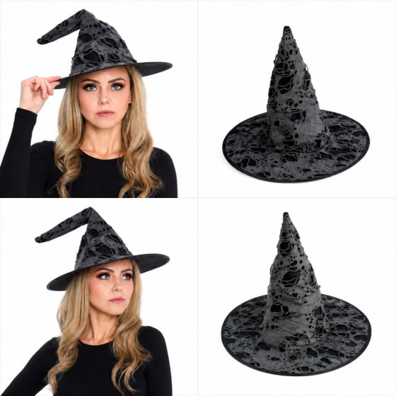 Chapéu de Bruxa Rasgado para Halloween