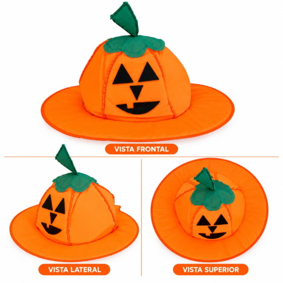 Chapéu Divertido Acessório Abóbora Halloween