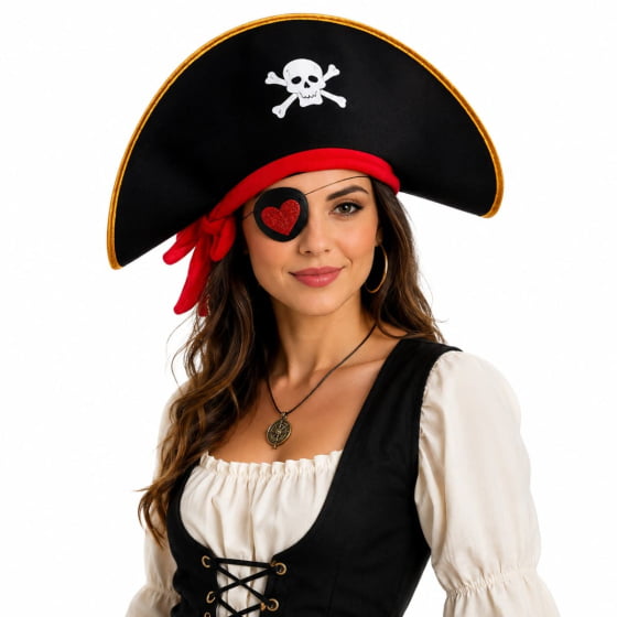 Chapéu Pirata Luxo Unissex Aveludado