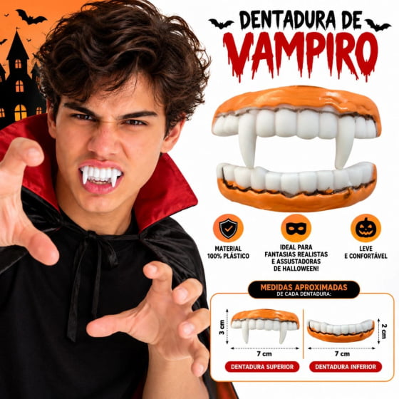 Dentadura Dupla Vampiro Makeup Teeth