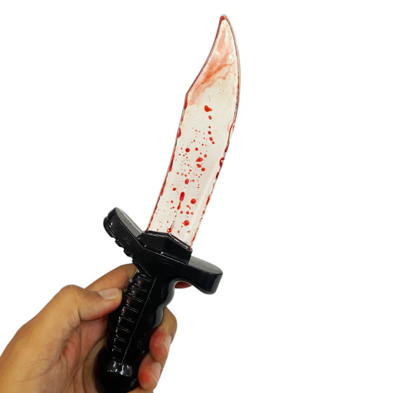 Faca Fake de Plástico com Sangue