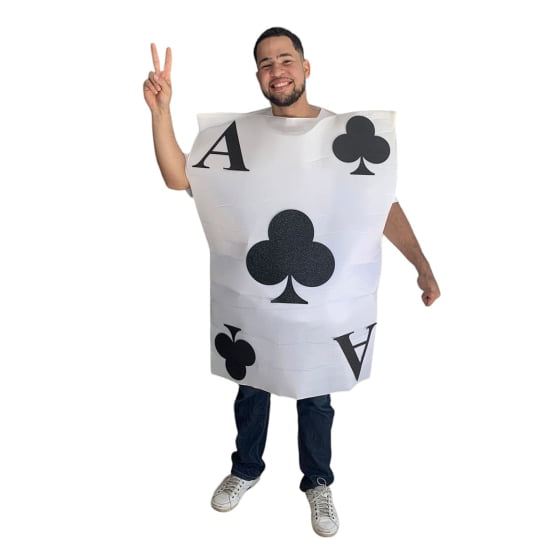 Fantasia Adulto Divertida Carta de Baralho Poker Cosplay