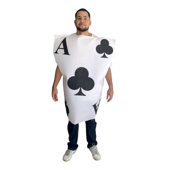 Fantasia Adulto Divertida Carta de Baralho Poker Cosplay