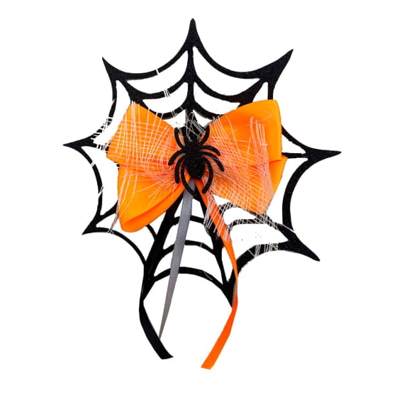 Laço Halloween Teia de Aranha