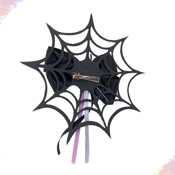 Laço Halloween Teia de Aranha