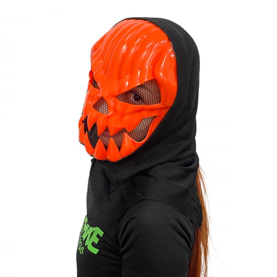 Máscara Abóbora com Capuz Halloween Terror