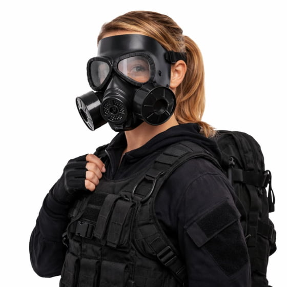 Máscara de Gás Steampunk Halloween Cosplay