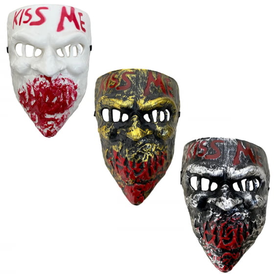 Máscara Halloween Kiss Me Expurgo Escolha a Cor