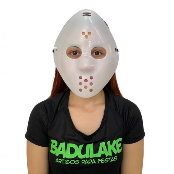 Máscara Jason Branca Halloween Cosplay