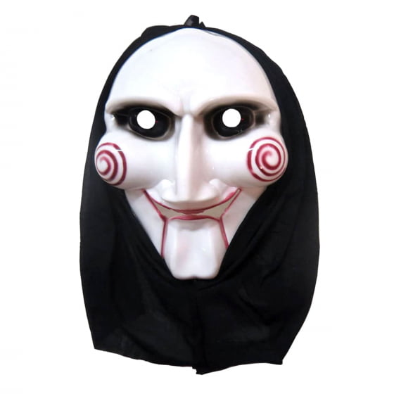 Máscara Jogos Mortais Plástico Rígido com Capuz