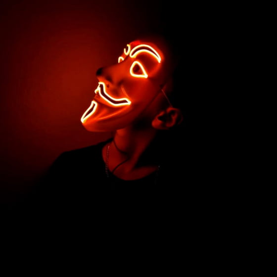 Máscara Led Neon Halloween Cosplay