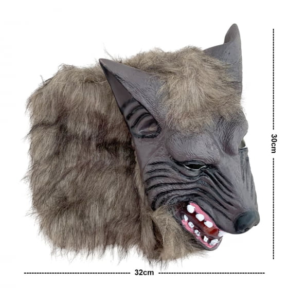 Máscara Luxo Lobo Lobisomem Terror Halloween
