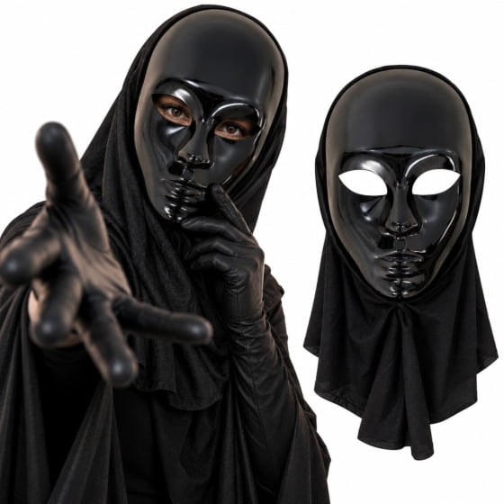 Máscara Misteriosa Alienígena com Capuz para Halloween