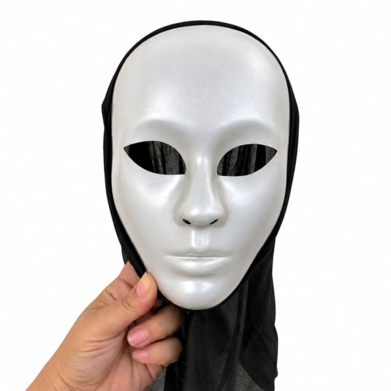 Máscara Misteriosa Alienígena com Capuz para Halloween