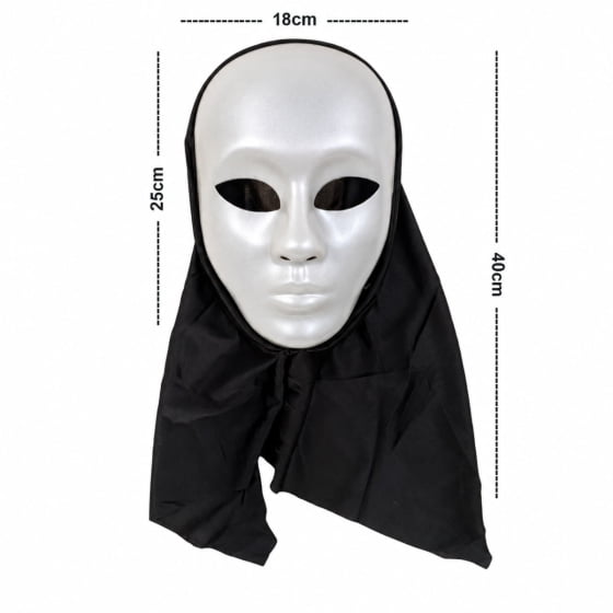 Máscara Misteriosa Alienígena com Capuz para Halloween