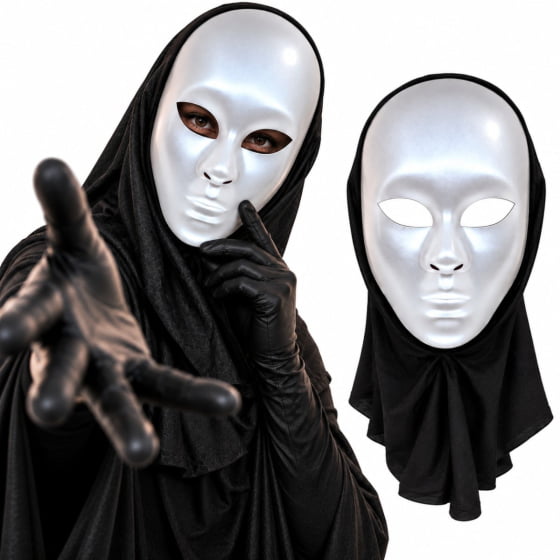 Máscara Misteriosa Alienígena com Capuz para Halloween