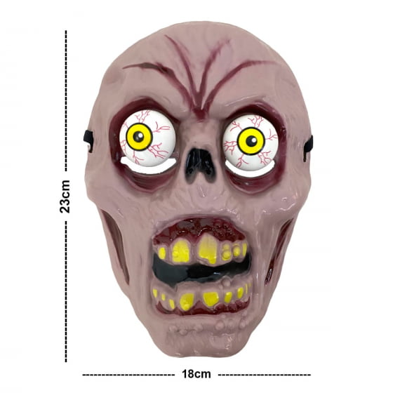 Máscara Olho Esbugalhado Halloween Zumbi