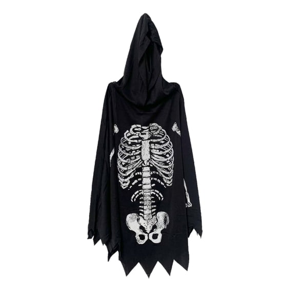 Poncho Esqueleto Caveira Acessório Halloween