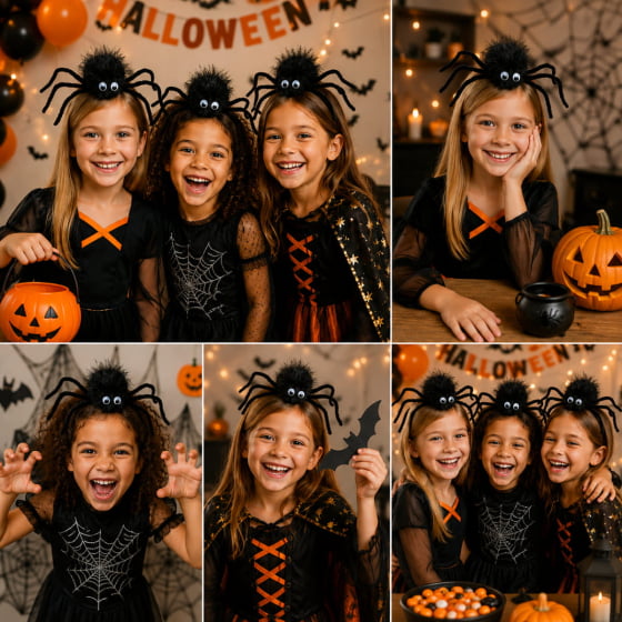 Presilha Tic Tac Acessório Aranha de Halloween Cabelo Maluco