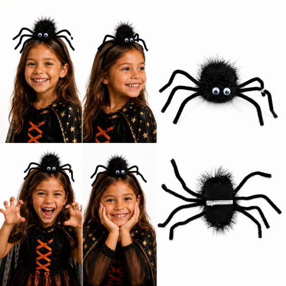 Presilha Tic Tac Acessório Aranha de Halloween Cabelo Maluco
