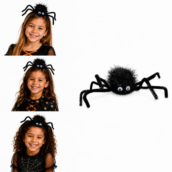 Presilha Tic Tac Acessório Aranha de Halloween Cabelo Maluco