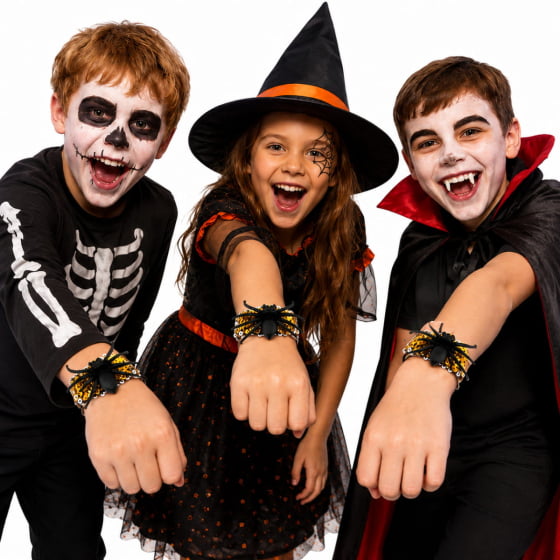 Pulseira Bate Enrola Aranha Halloween