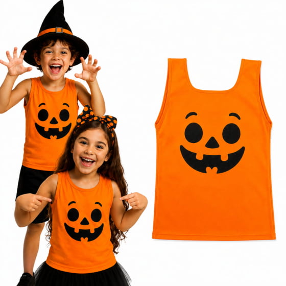 Regata Abóbora Halloween Infantil