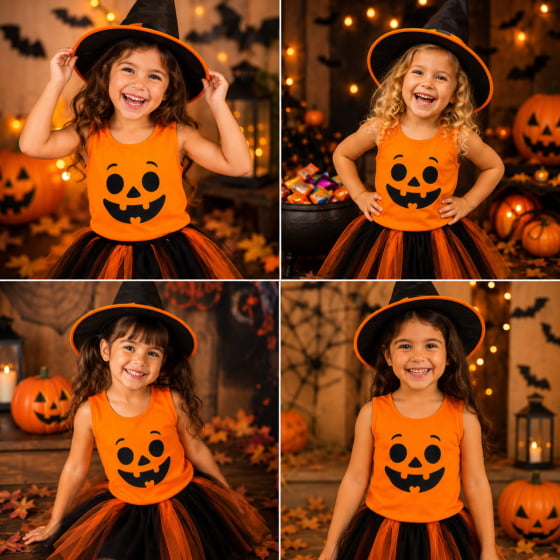 Regata Abóbora Halloween Infantil