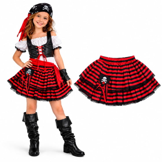 Saia Pirata Infantil Fantasia Halloween