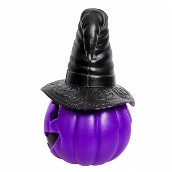 Abóbora Bruxinha com Chapéu Decoração de Halloween Escolha a Cor