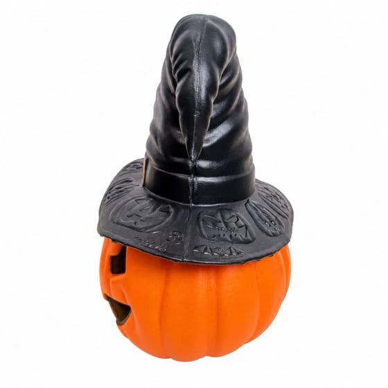 Abóbora Bruxinha com Chapéu Decoração de Halloween Escolha a Cor
