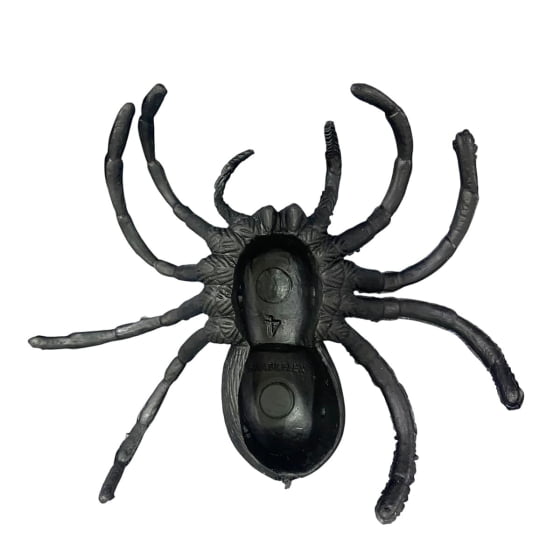 Aranha de Borracha Grande Preta Realista Decoração de Halloween