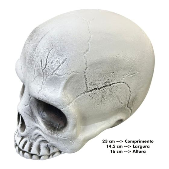 Cabeça Crânio Esqueleto Caveira Skull de Plástico