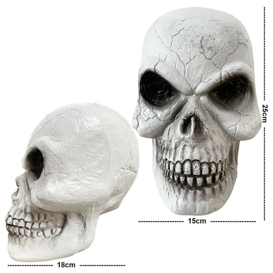 Crânio Caveira Cabeça Esqueleto Decorativo de Halloween