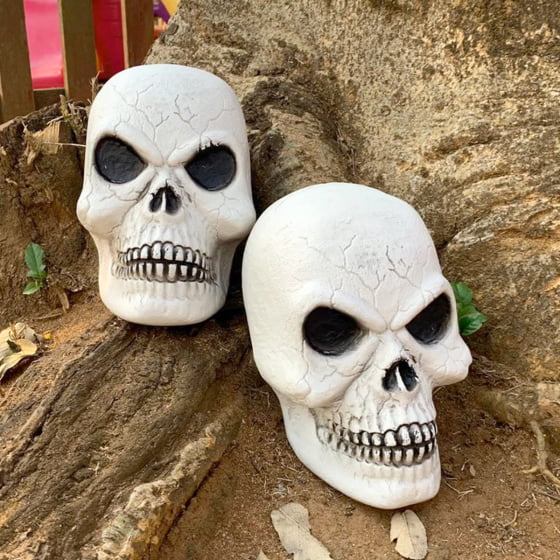 Crânio Caveira Cabeça Esqueleto Decorativo de Halloween