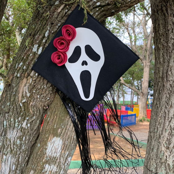 Decoração De Halloween Fantasma Pânico Menina Kit C/3 Barato