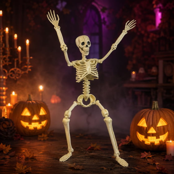 Esqueleto Articulado Grande 90 cm para Halloween