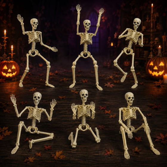 Esqueleto Articulado Grande 90 cm para Halloween
