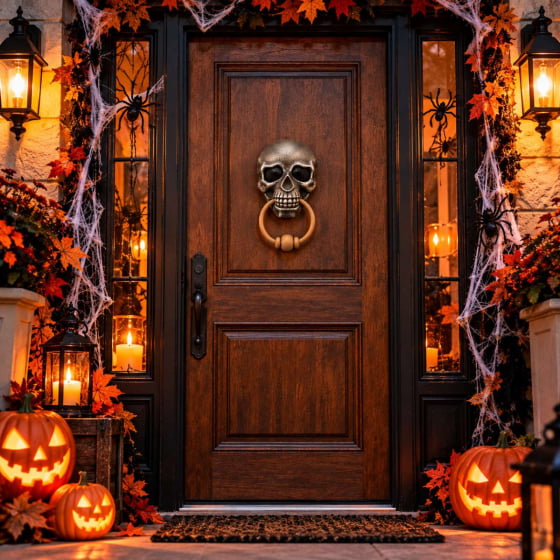 Enfeite de Porta Caveira Skull Door Knocker Escolha a Cor