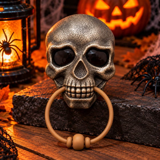 Enfeite de Porta Caveira Skull Door Knocker Escolha a Cor
