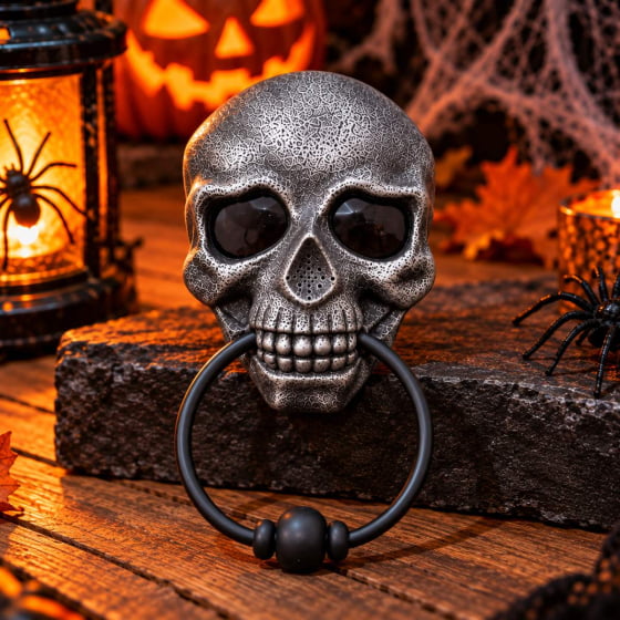 Enfeite de Porta Caveira Skull Door Knocker Escolha a Cor