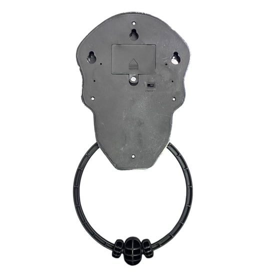 Enfeite de Porta Caveira Skull Door Knocker Pisca e Fala