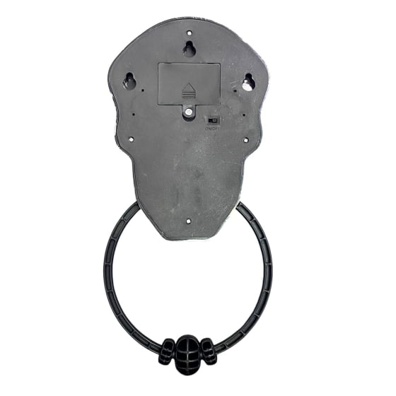 Enfeite de Porta Caveira Skull Door Knocker Pisca e Fala