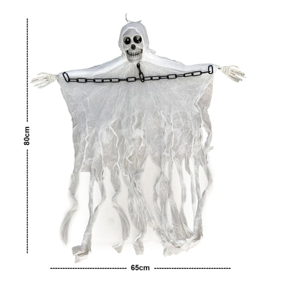 Enfeite Decorativo Assustador de Halloween Fantasma Caveira