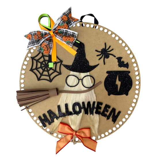 Enfeite Decorativo MDF Bruxinha Halloween