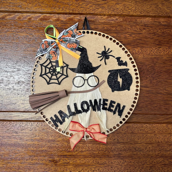 Enfeite Decorativo MDF Bruxinha Halloween