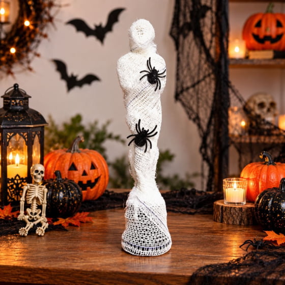 Enfeite Decorativo Troféu Múmia Halloween Enfeite Decorativo Troféu Múmia Halloween