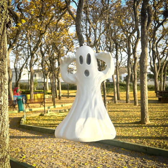 Enfeite Fantasma Plástico Decoração Halloween